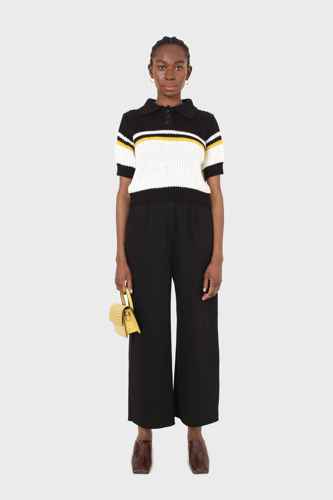 Black smart sweatpant trousers