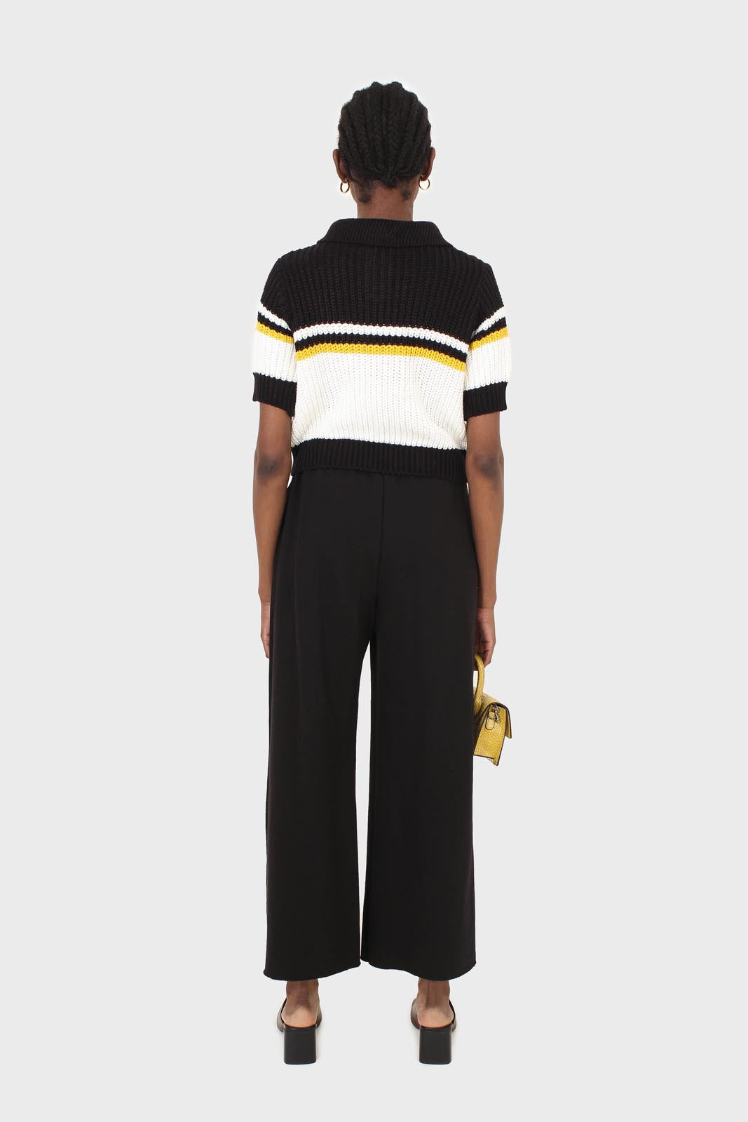 Black smart sweatpant trousers