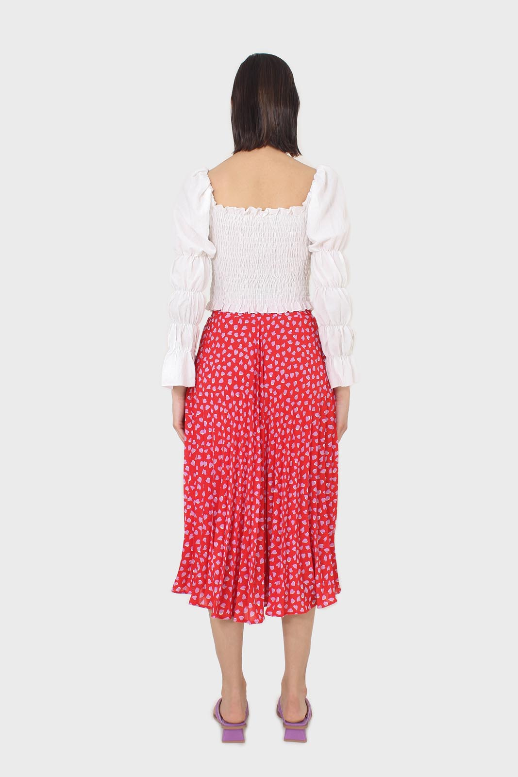 White button front detail bustier top
