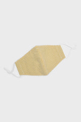 Yellow and ivory gingham face mask
