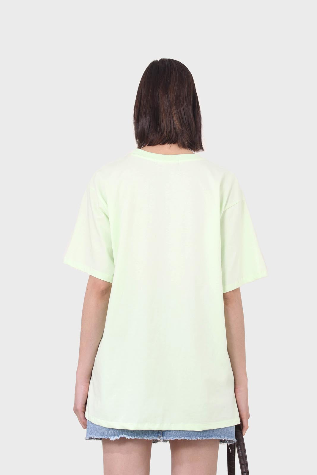 Lime green crew neck short sleeve tee