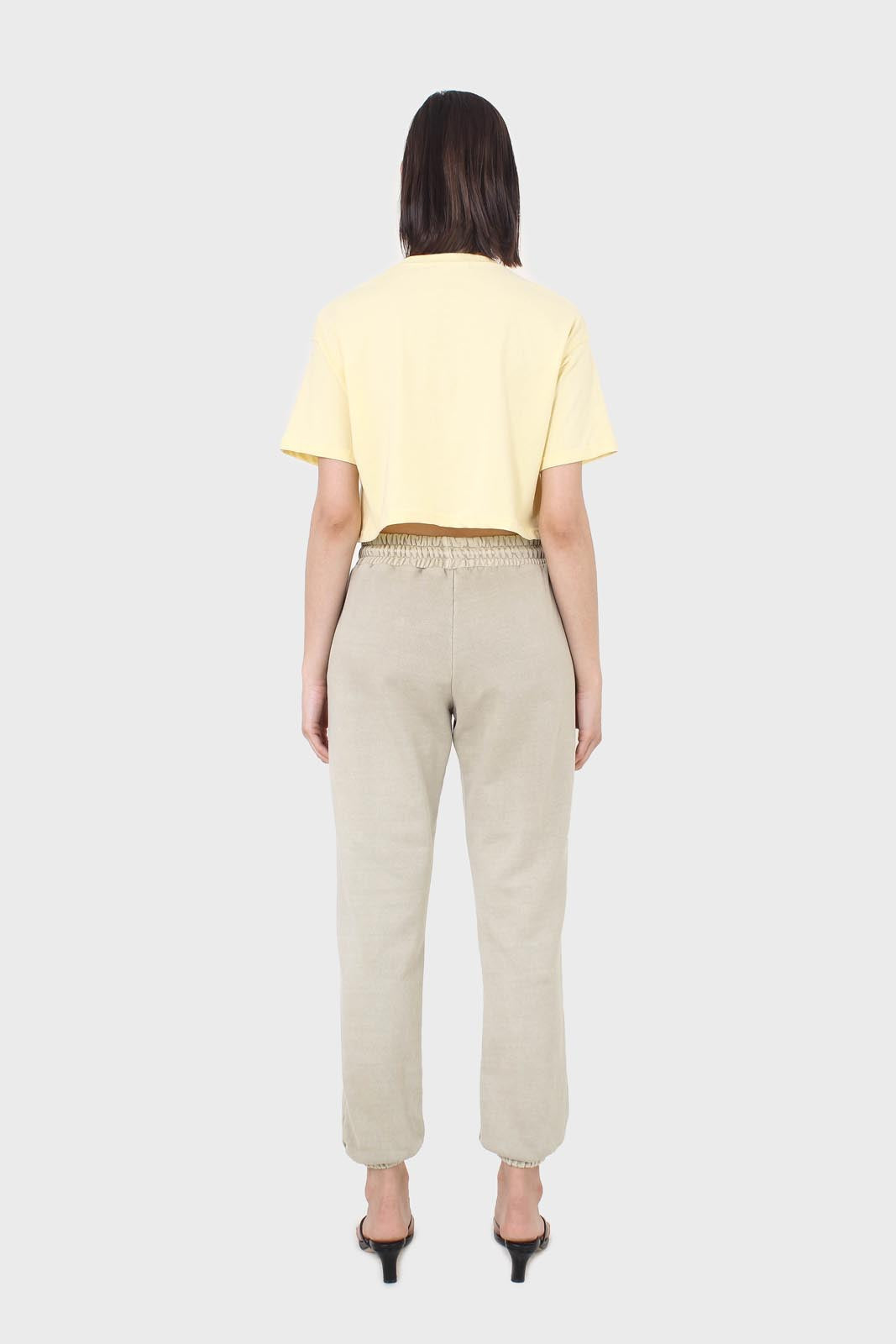 Yellow perfect cropped short sleeve tee