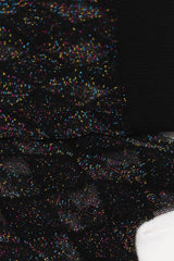 Black and rainbow diamond glitter socks