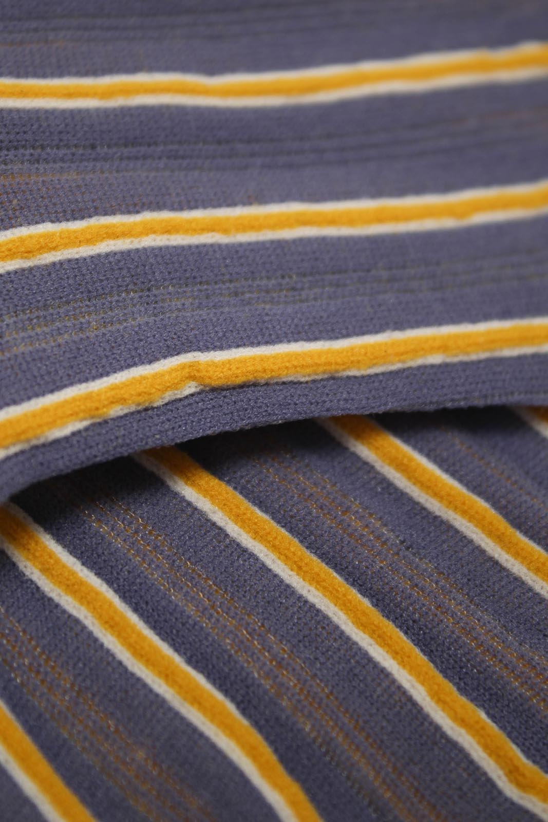 Blue and yellow striped sheer socks