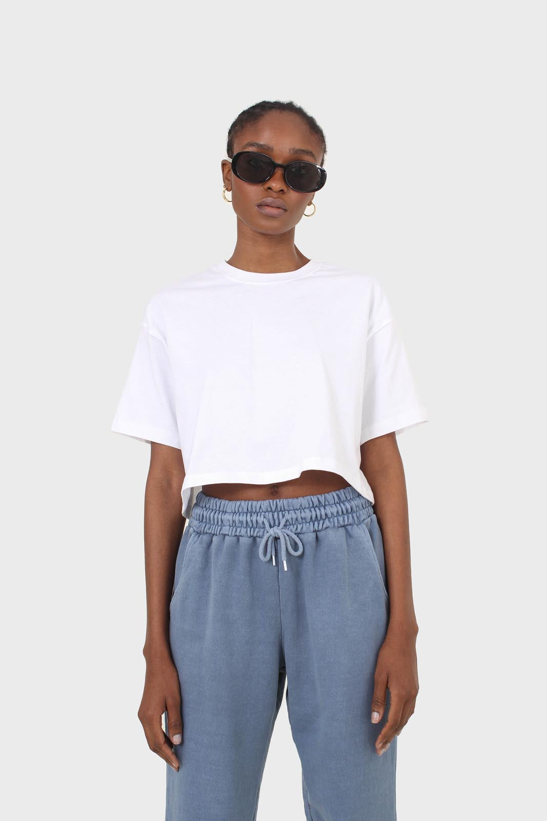 Dusty blue pigment sweatpants