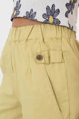 Yellow elasticated waistband trousers
