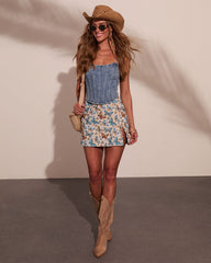 Roam Free Butterfly Mini Skirt