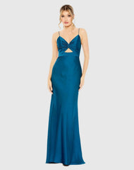 Tie Front with Keyhole Detail Gown