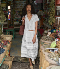 SIDRA SKIRT -- SALT