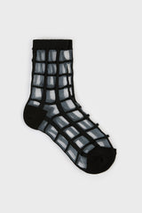 Black sheer grid socks