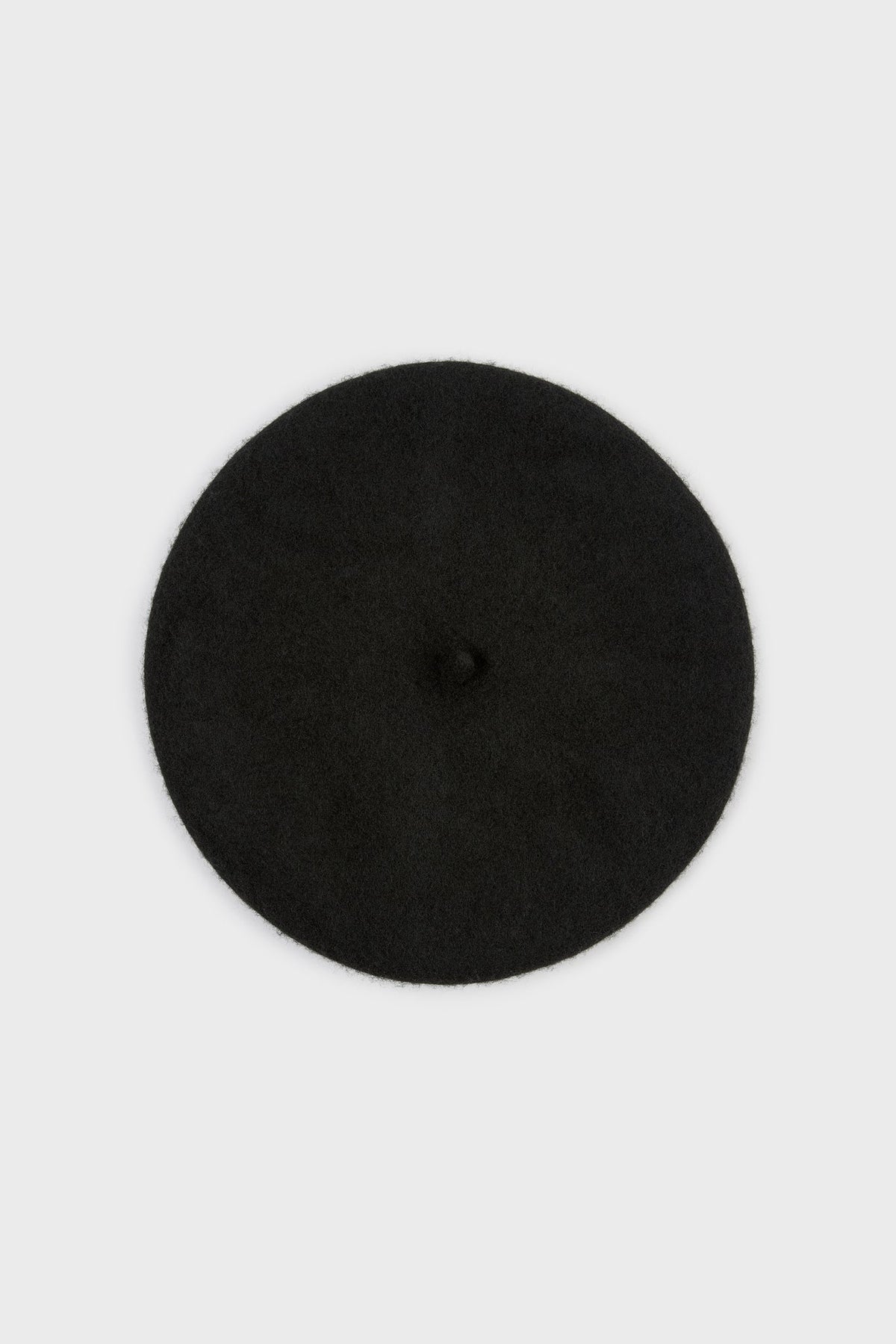 Black wool beret
