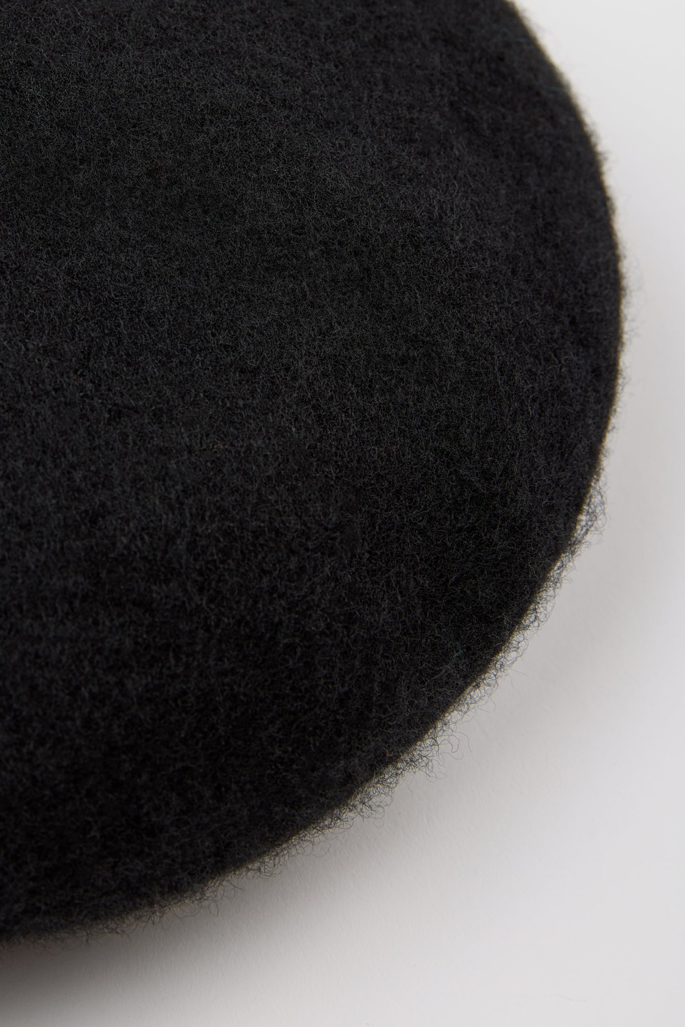 Black wool beret
