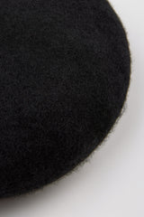 Black wool beret