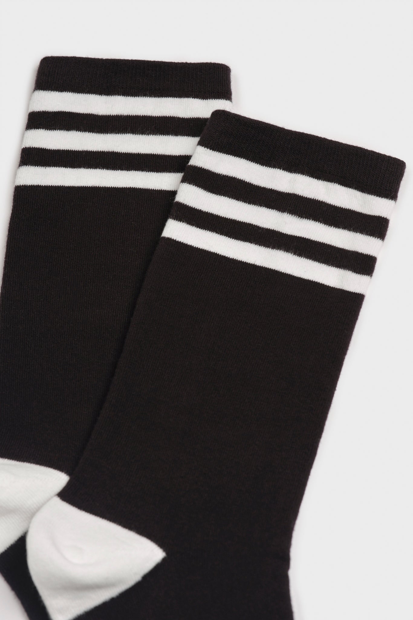 Black and white varsity striped socks