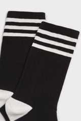 Black and white varsity striped socks