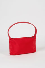 Bright red smooth mini shoulder bag