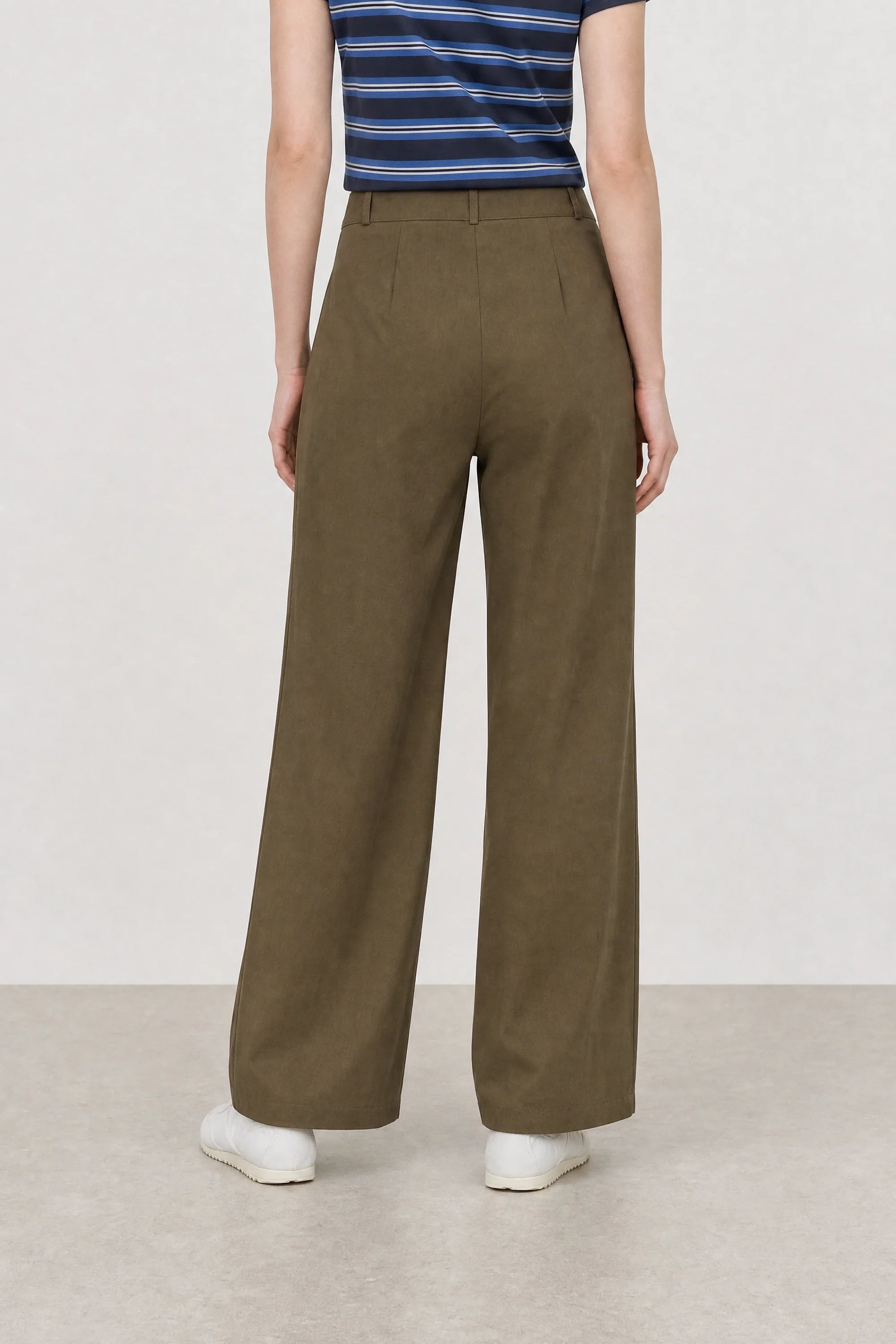 Brown pocket front tailored trousers