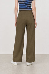 Brown pocket front tailored trousers