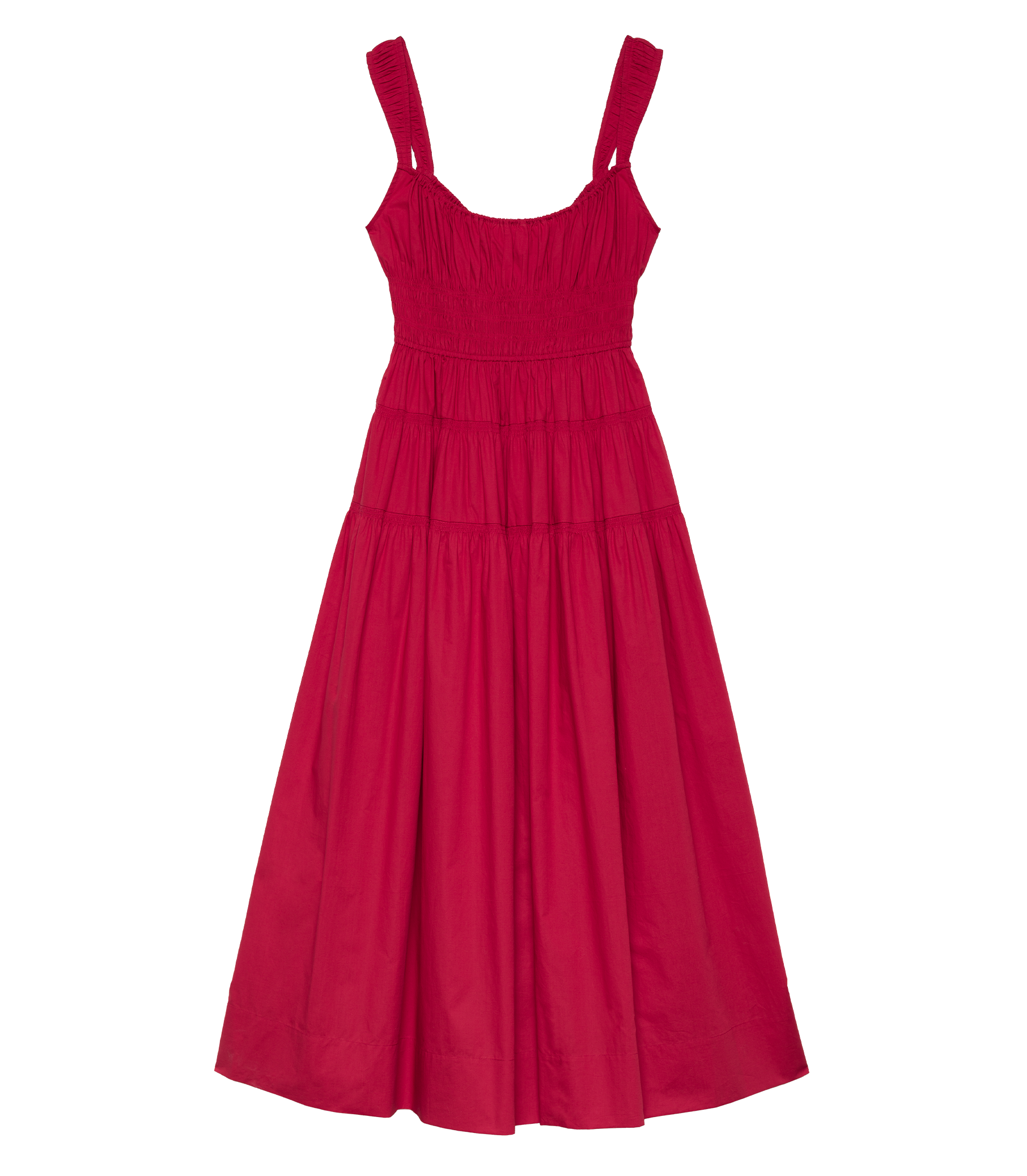 CLOVER DRESS -- DEEP TOMATO