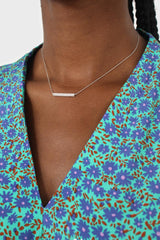 Charm necklace - Silver bar
