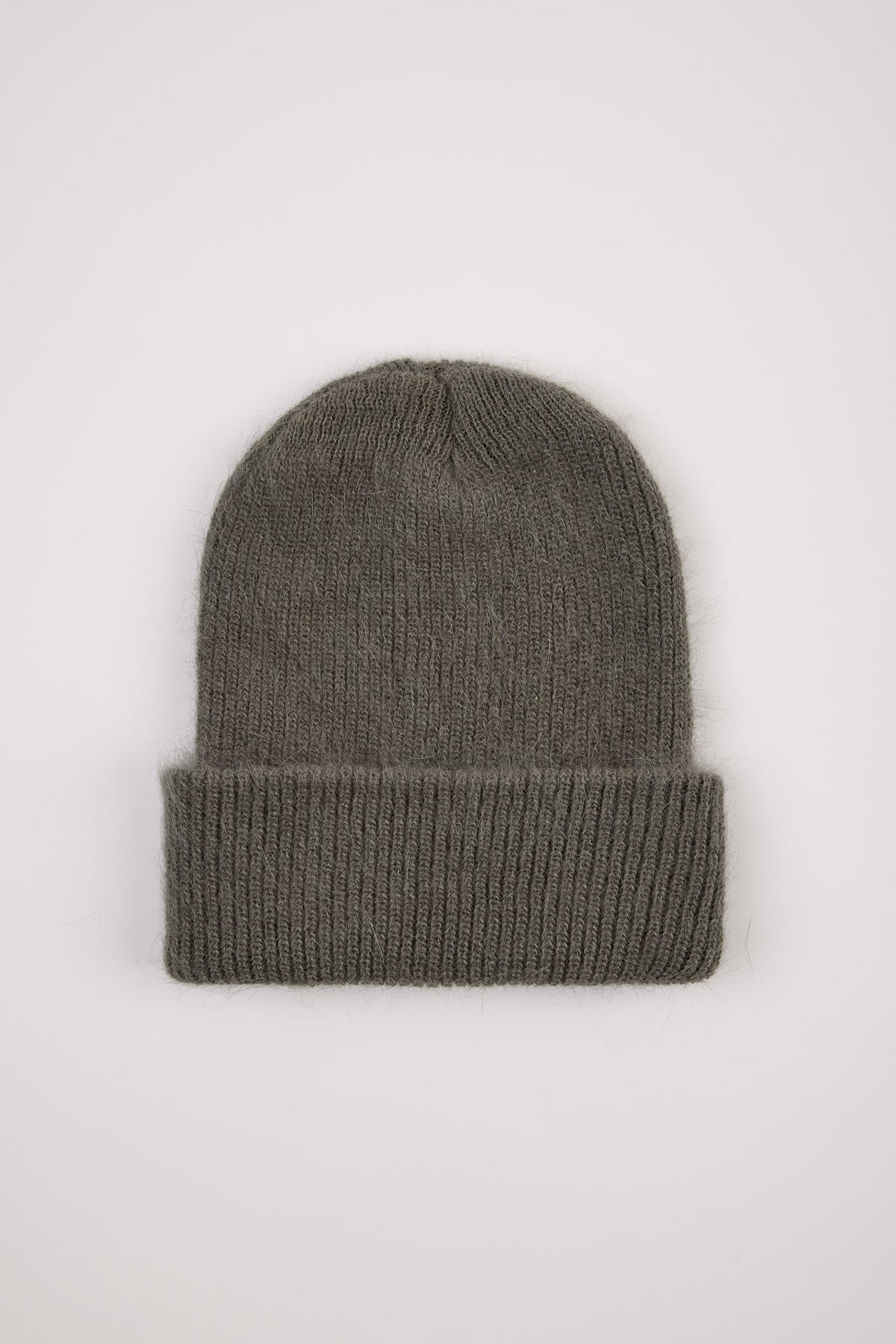 Cocoa mohair beanie hat