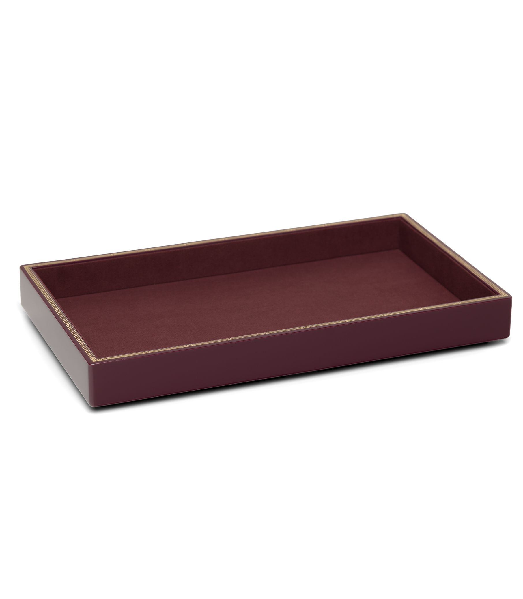 DÔEN & TROVE LARGE JEWELRY TRAY -- BURGUNDY
