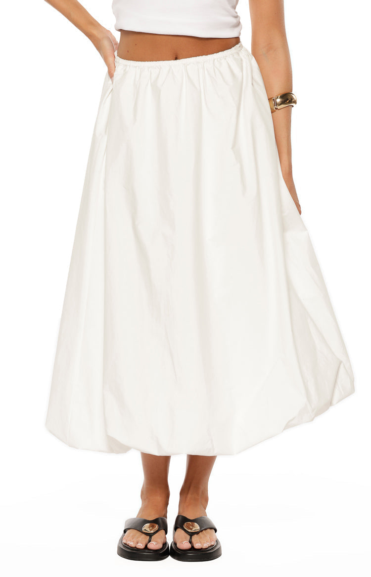Dorothy White Bubble Hem Skirt