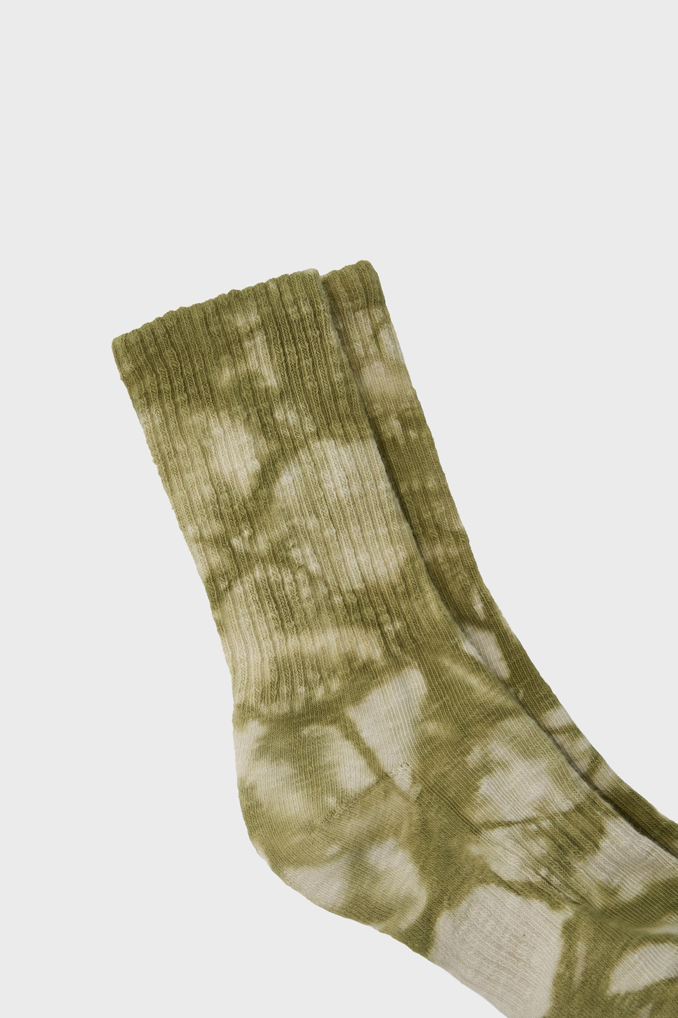 Khaki and white tie dye socks