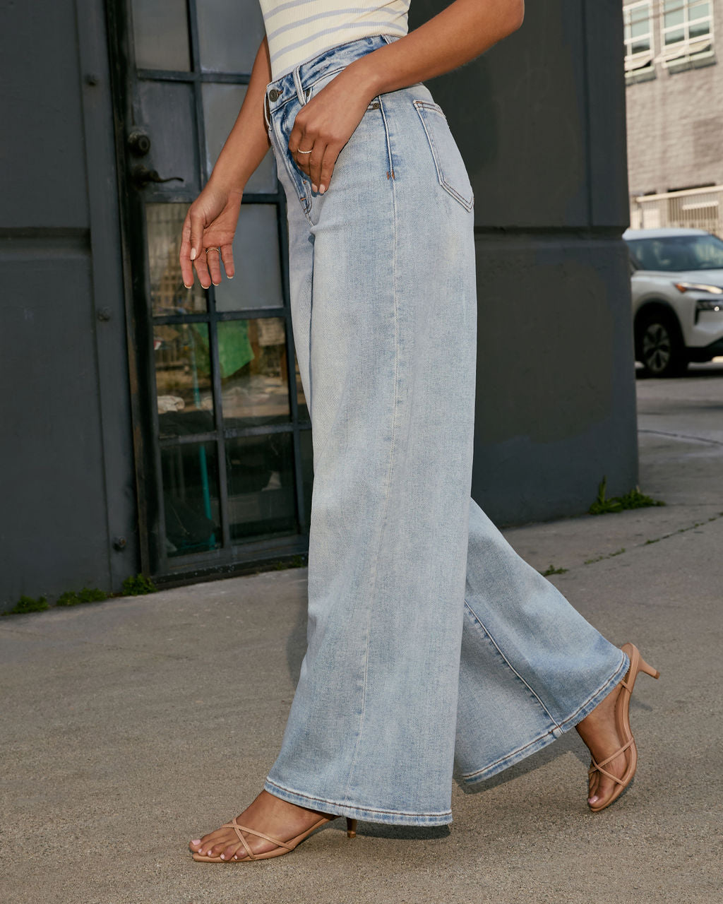 Laurie Super Stretch High Rise Wide Leg Jean