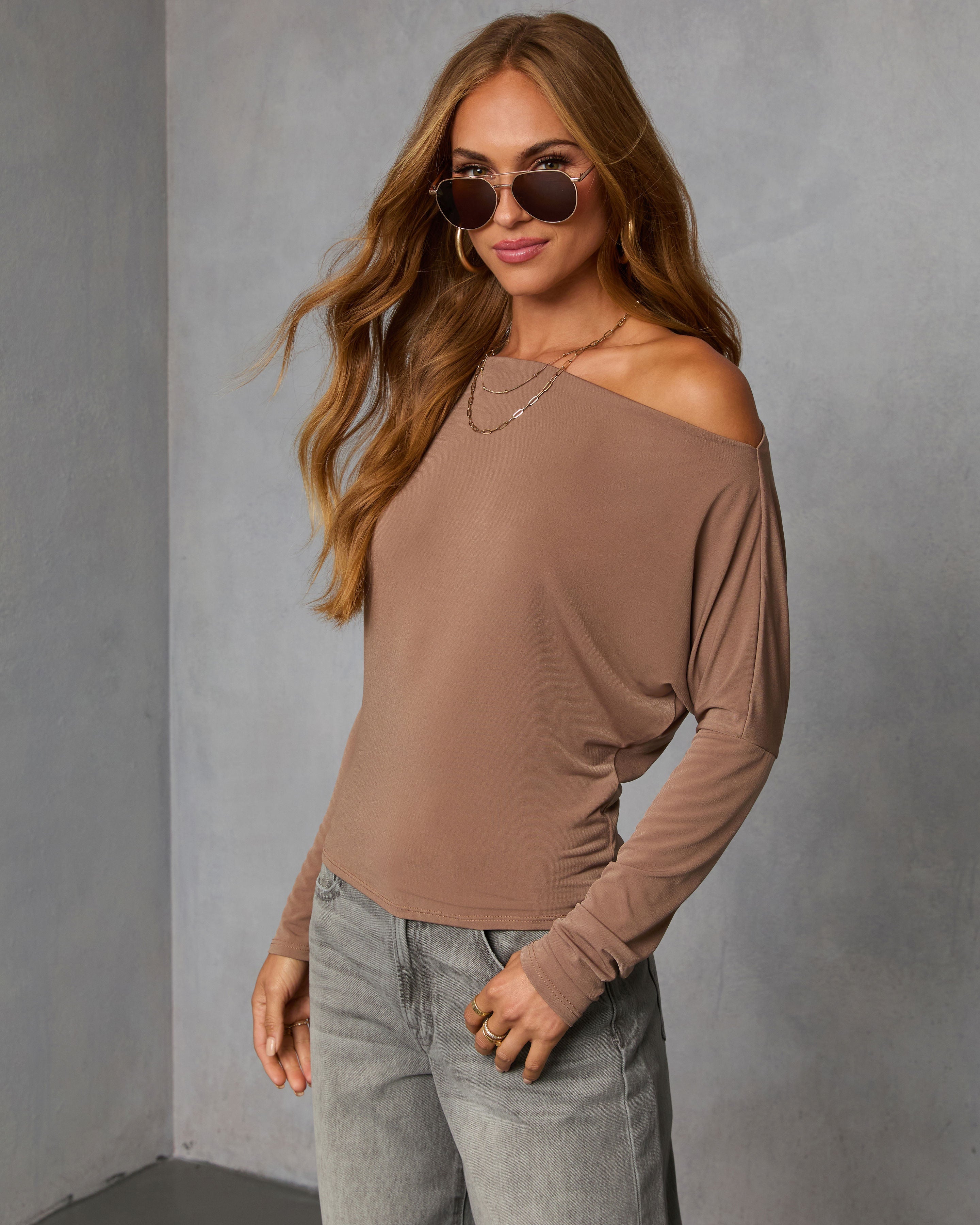 A Wow Moment Asymmetrical Long Sleeve Top