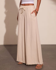 Easy Mode Drawstring Wide Leg Pants