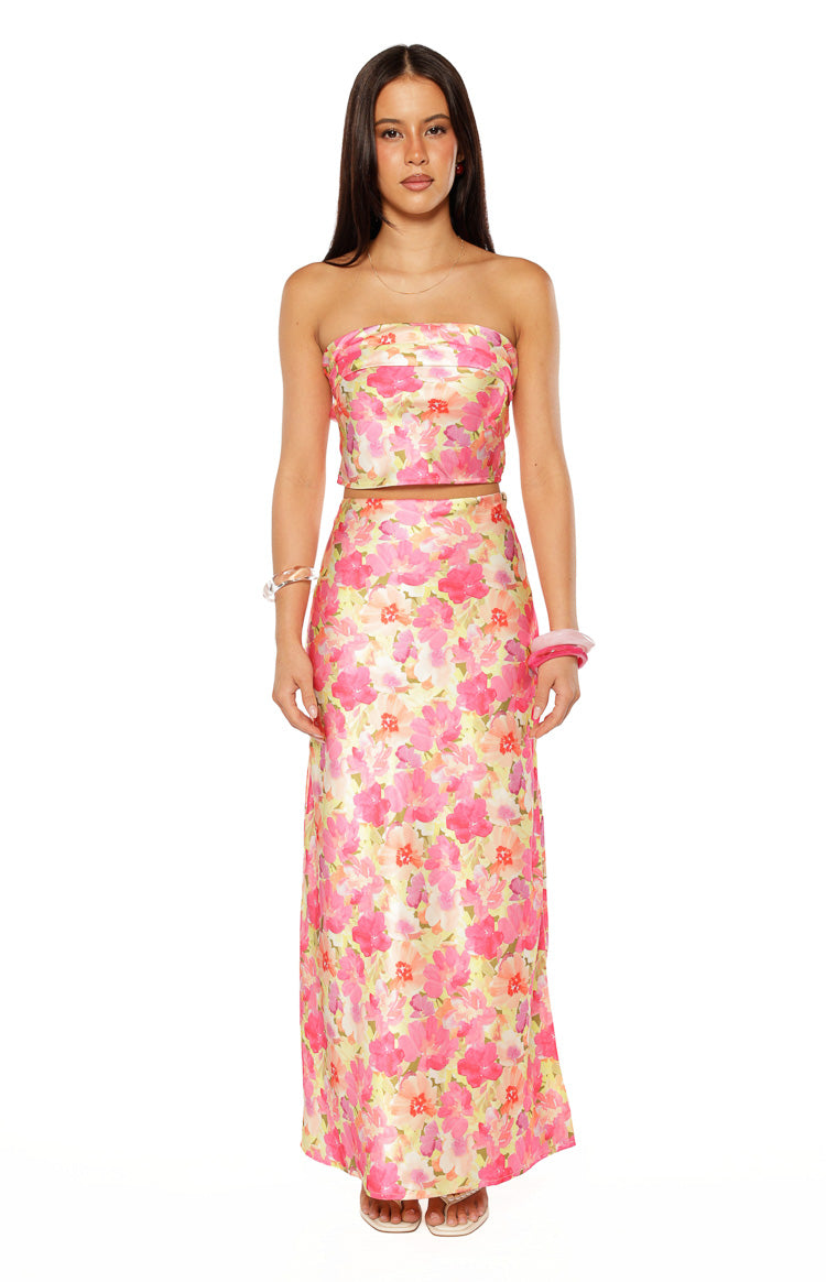 Genevieve Yellow Floral Pop Print Top