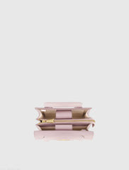 Purple Small Leather Tote Bag With Gold Hardware - FINAL SALE