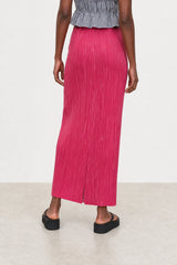 Hot pink ribbed skirt