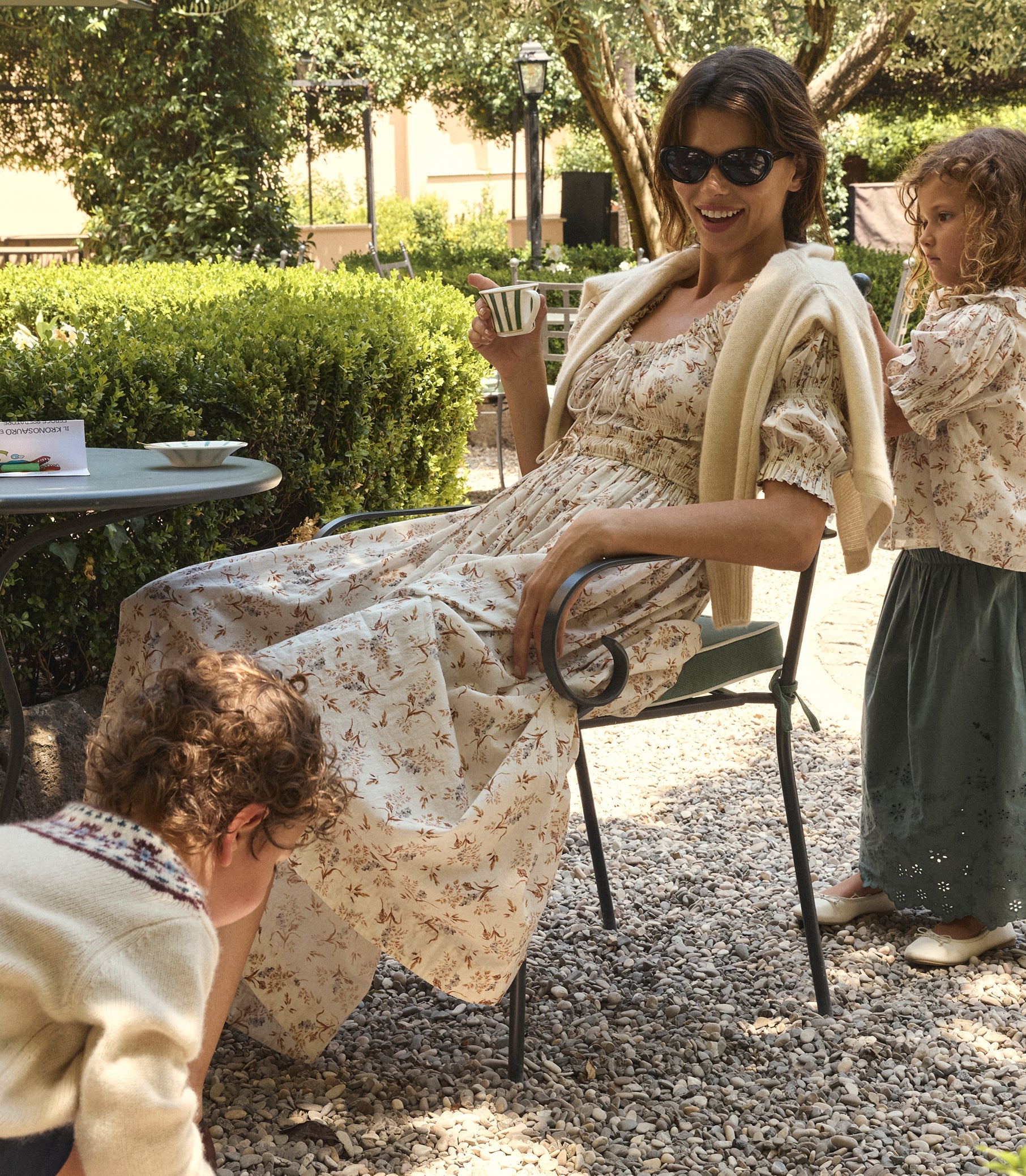 ISCHIA DRESS -- CRÈME WINDSWEPT MEADOW