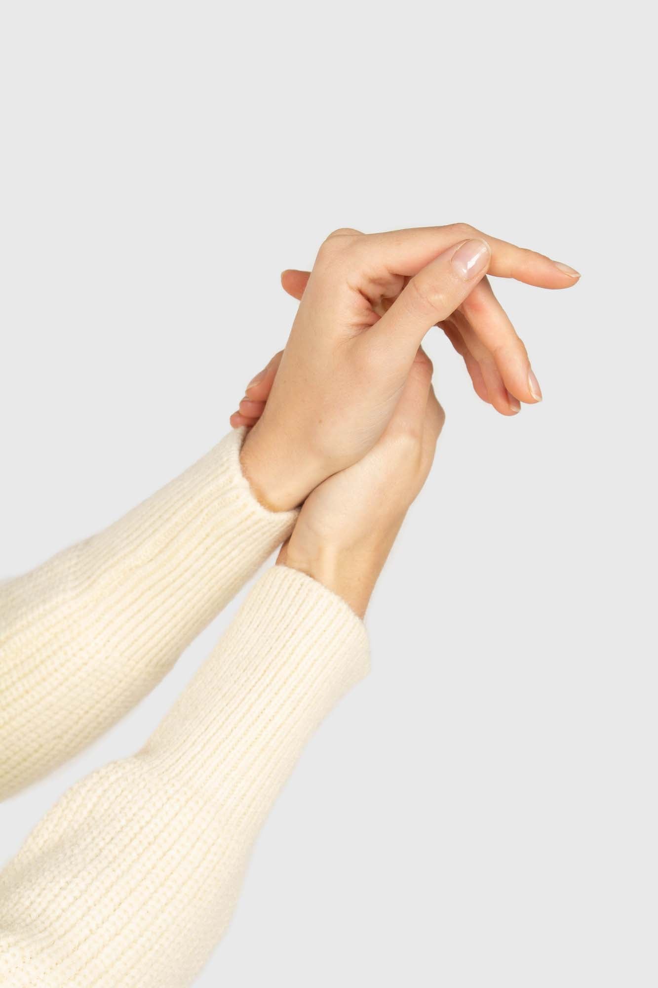 Ivory puff sleeved square neck knit top
