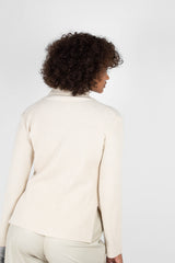 Ivory shaped rib turtleneck jumper