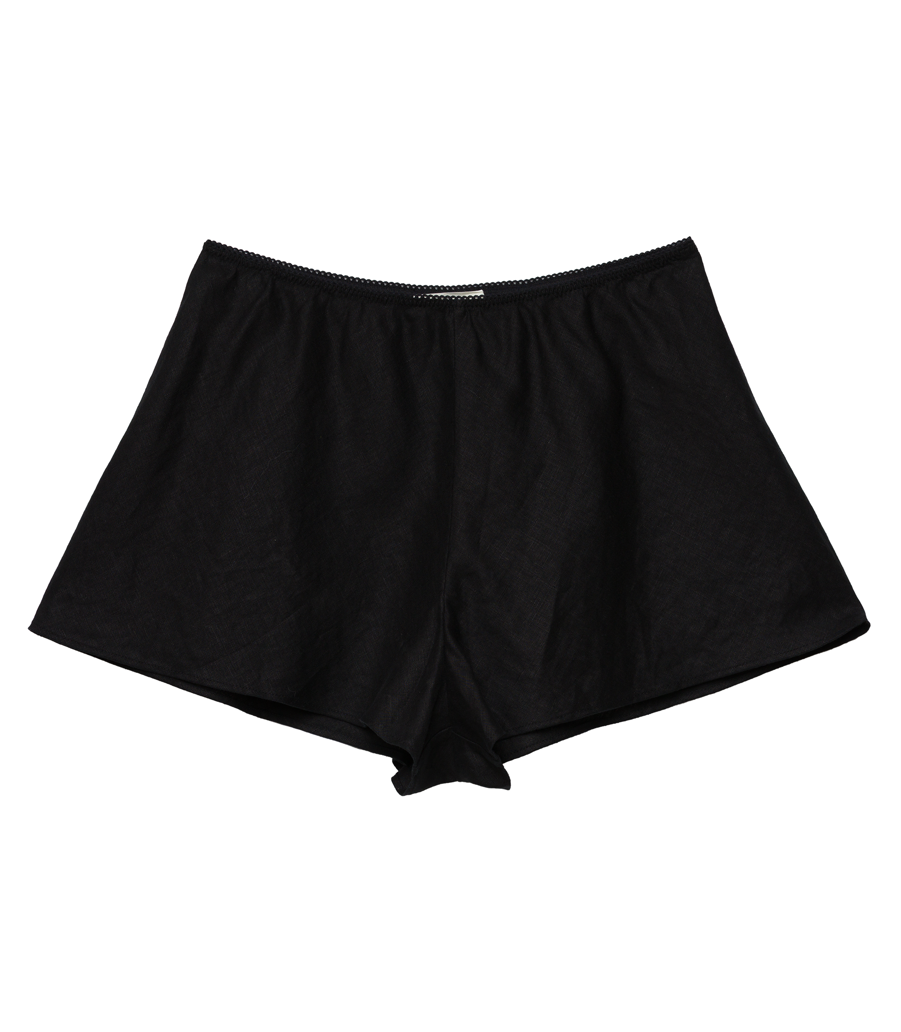 LOREN LINEN SHORT -- BLACK