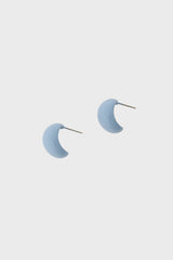 Light blue enamel small droplet earrings