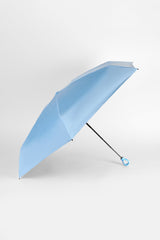 Light blue thick hooked handle umbrella