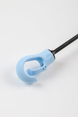 Light blue thick hooked handle umbrella