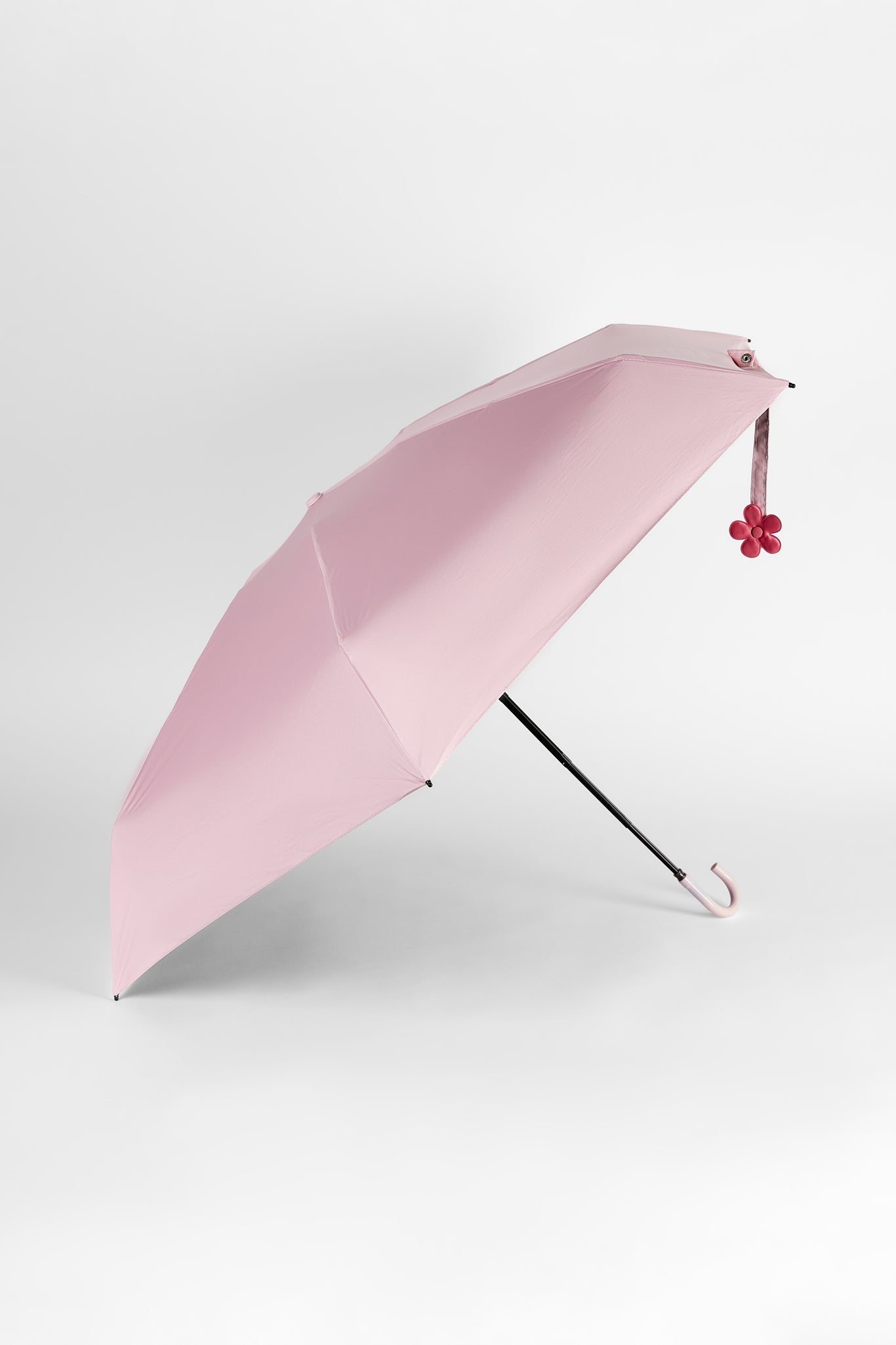 Light pink and dark pink flower snap umbrella