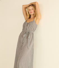NEVITA DRESS -- NOIR LA MADDALENA GINGHAM