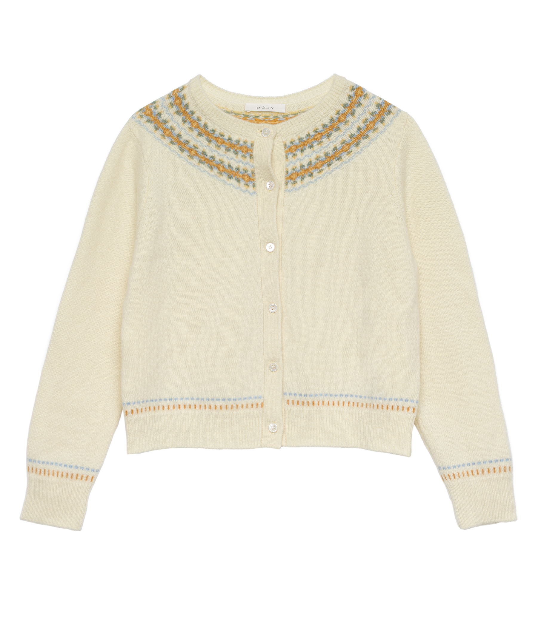 OLYMPE CARDIGAN -- GATEAU ANNECY FAIR ISLE
