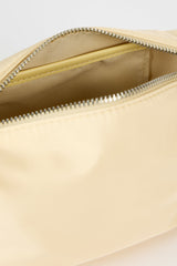 Pale yellow smooth mini shoulder bag