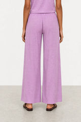 Purple pink washed wide leg trousers