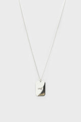 Charm necklace - Silver LOVE stamp pendant