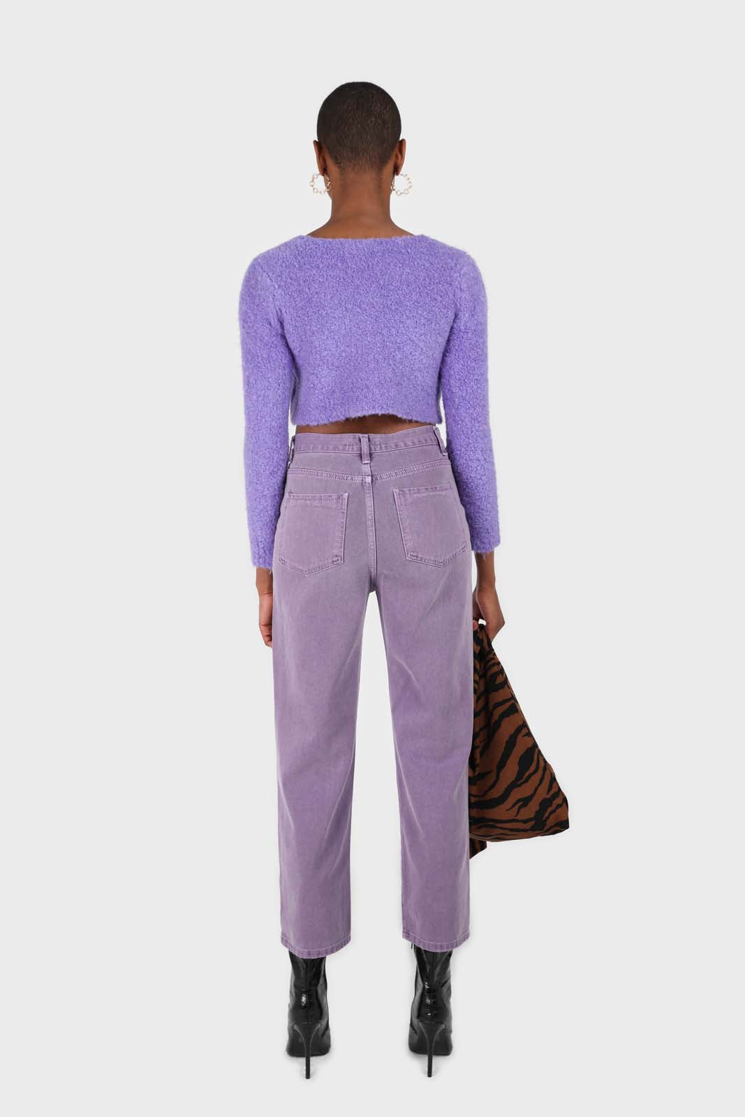 Washed violet mom jeans - 209