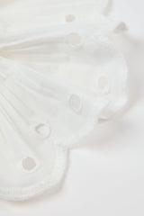 White eyelet wrist cuff scrunchie