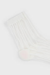 White sheer referee stripe socks